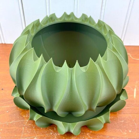 Abyssal Planter Pot, 3D Printed Planter with Drainage Tray, Houseplant Pot - Picture 4 of 9